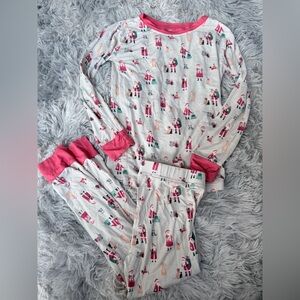 Festive Santa Christmas Dogs Toddler Bamboo Pajamas